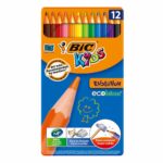 Цветни моливи  BIC Kids ECO 12цв. гъвкави мет.