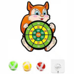 Детска игра мишена с животни и 3 топки