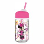 Бутилка за вода със сламка  MinieMouse 370мл.