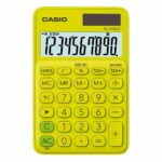 Калкулатор CASIO МS310 10дгт джоб. жълт.зел.