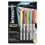 Перманентни маркери BIC intensity 5цв. пастел