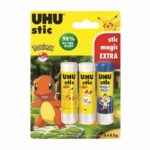 Сухо лепило UHU покемон 3 бр. х 8.2гр.