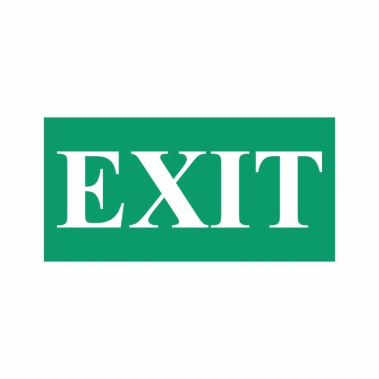 Стикери “exit” с размери 25х12 сантиметра, изработен от висококачествено фолио.