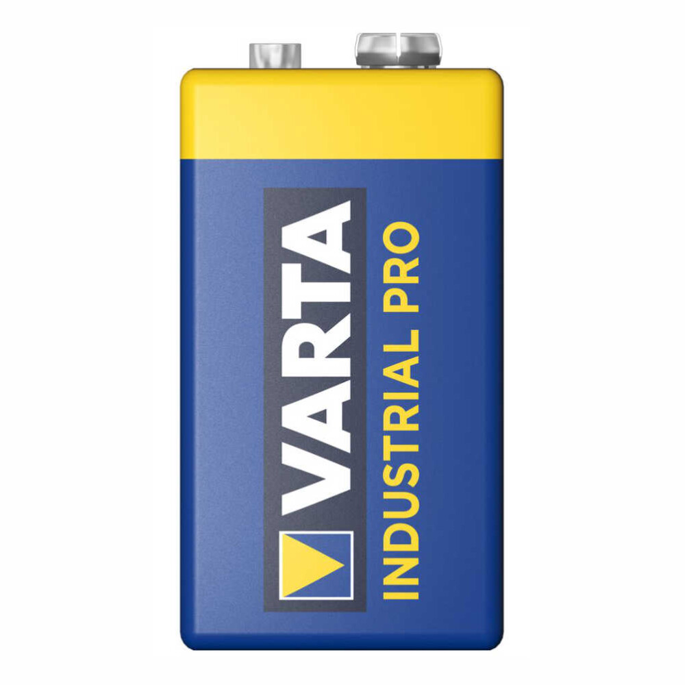 Батерията Varta Industrial Pro 6LR61, 9V е висококачествена алкална батерия, предназначена за интензивна употреба.