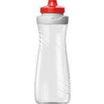 Прозрачна бутилка за вода Maped Origin с червена капачка, 580 мл, идеална за сосове и напитки.