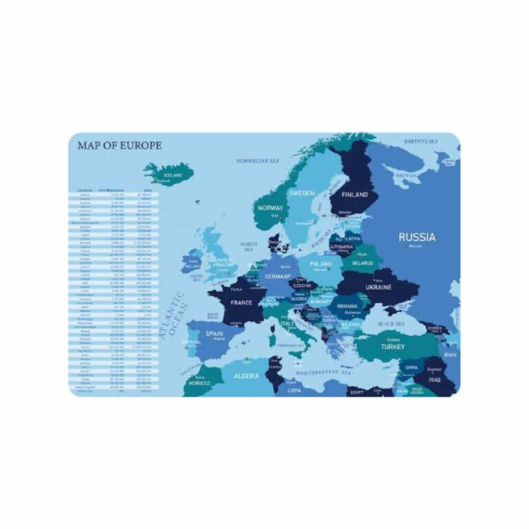 Подложката за бюро PP Europa, 43х29 см е идеалният начин да защитите бюрото си от надраскване и петна, като същевременно добавите стилен щрих към работното си пространство.