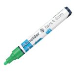 Зелен акрилен маркер Schneider Maxx 320 с връх 4мм за прецизно рисуване на детайли в арт и крафт проекти.