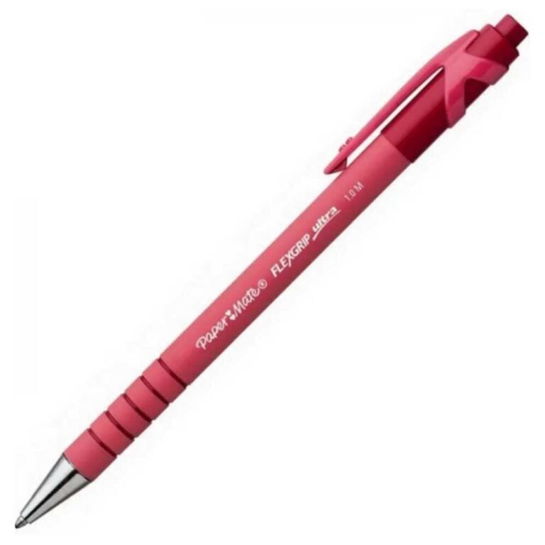 Червена гел химикалка Paper Mate Ink Joy с IDE 0,7 мм, подходяща за писане и подчертаване.