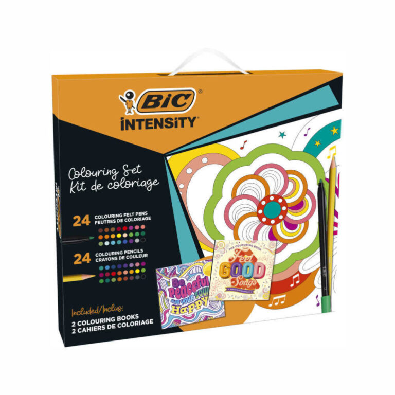 Комплектът за оцветяване BIC Intensity е идеален за деца и възрастни, които обичат да оцветяват.