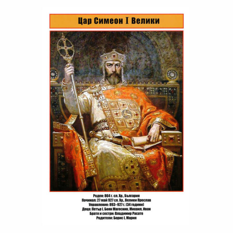 Не се колебайте, а поръчайте своето двустранно мини табло “Цар Симеон I Велики” още сега!