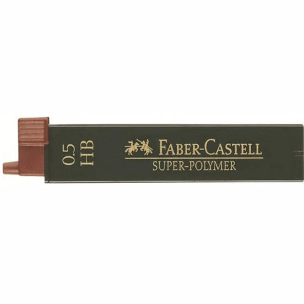 Графити за автоматичен молив 0.5 НB Faber-Castell - Графити Faber-Castell Super-Polymer, 0.5 мм, 12 бр.