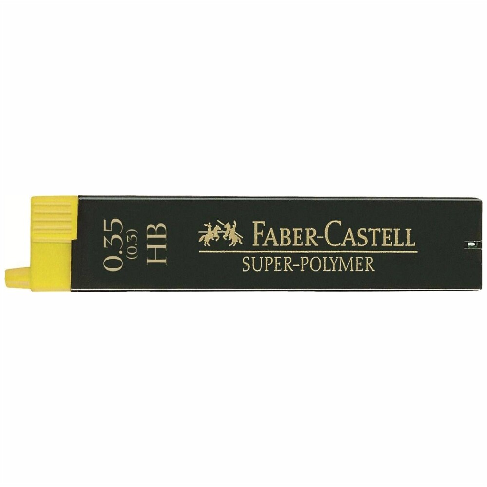 Графити за автоматичен молив 0.35 HB Faber-Castell - Графити Faber-Castell Super-Polymer, 0.35 мм, 12 бр.