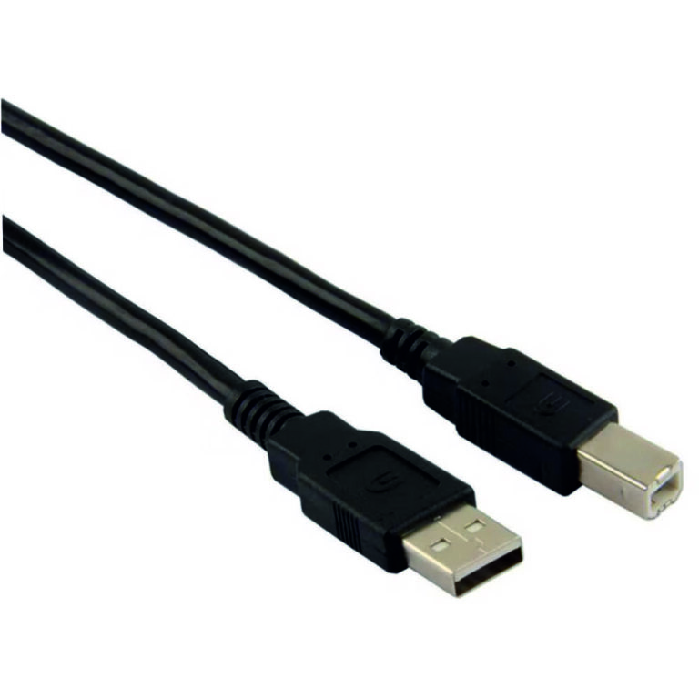 Кабел за принтер USB-AМ USB-BМ 1,5m VCOM Тип: USB-A/USB-B Дължина на кабела: 1.5м Букса 1: USB-A мъжко Букса 2: USB-B мъжко Цвят: Черен