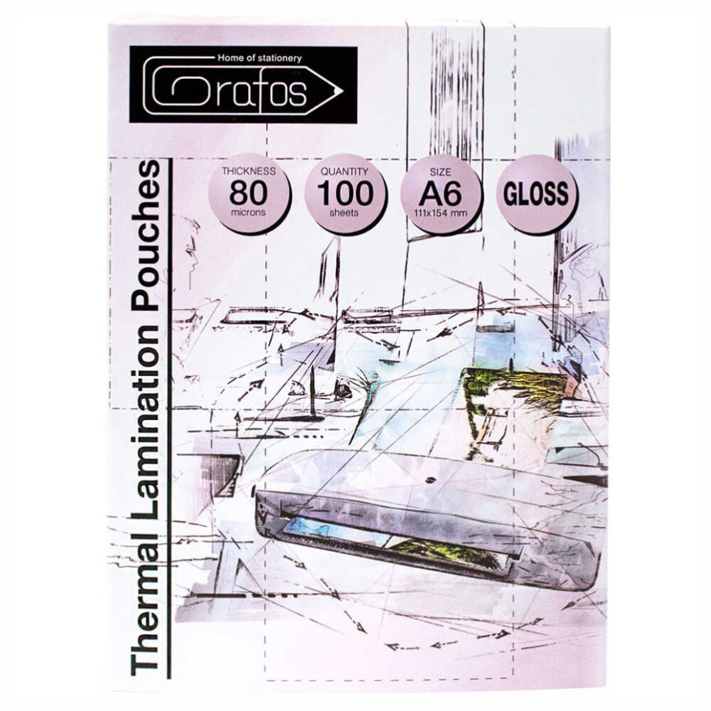 Фолио за ламиниране A6 80 микрона Дебелина: 80 mic. Опаковка: 100 бр.
