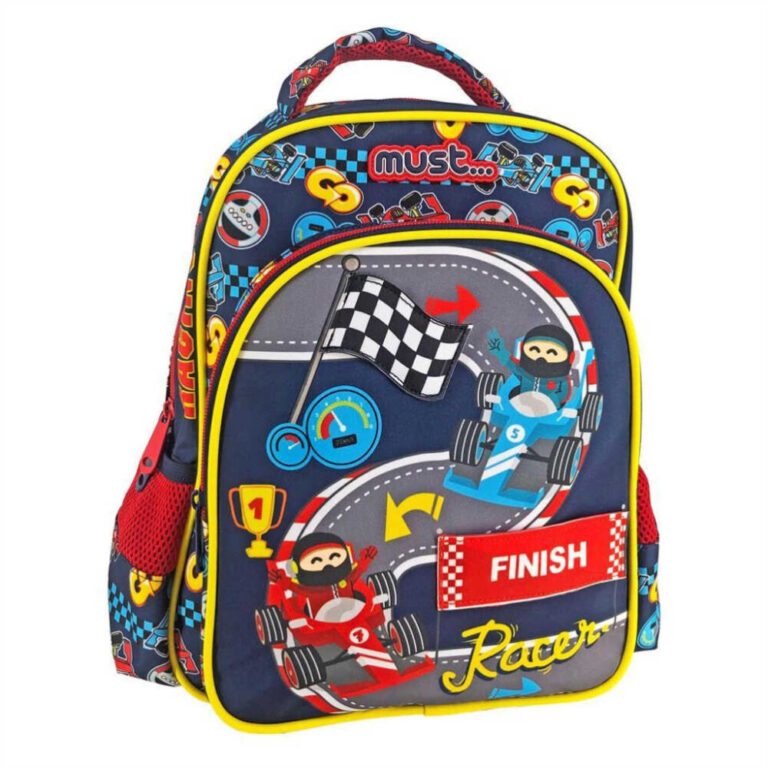 The School Bag Backpack Must Racing се откроява със състезателните автомобили F1 със знамена с магнит!