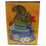 тетрадка малък формат със спирала 52 листа офсет и релефна корица