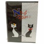 тетрадка малък формат със спирала 52 листа офсет и релефна корица котки