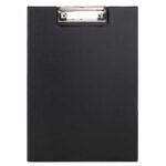 Клиборд с капак ДЕЛИ Е38153В А4 PVC черен/син