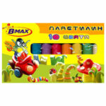 Комплект цветна пластилин BMAX с 10 ярки цвята за творческо играене.