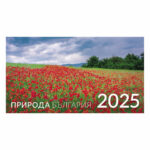 Календар пирамида 20х15см. природа българия 2025