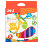 Пастели пластик DELI Colormoetion 12цв