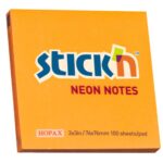 Листчета Stick'n оранджев неон 76х76мм 100л. СЗ