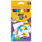 Акварелни цветни моливи BIC  12 ЦВ.