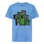Пижама Minecraft 3 Creepers Blue с къс ръкав и панталон, размер 128 - Image 2