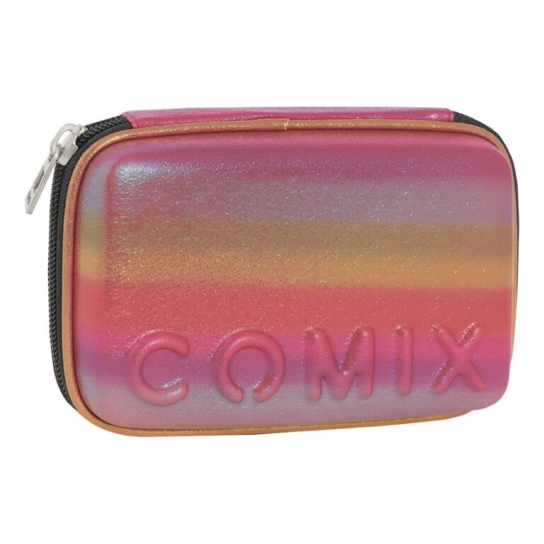 Ученически несесер със съдържание COMIX RAINBOW FUCHSIA  2024