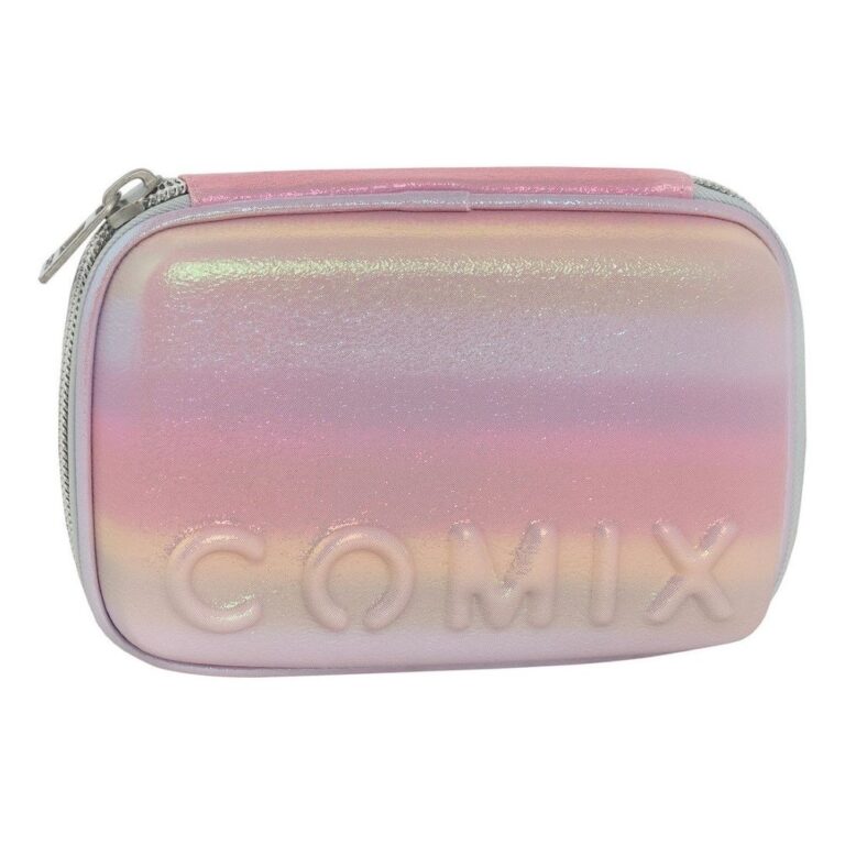 Ученически несесер със съдържание COMIX RAINBOW PINK 2024