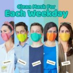 Crayola™ Adults Stripe, маски за лице за тийнейджъри, учители и възрастни, в сет, 5 броя - Image 5