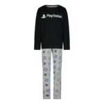 Пижама PlayStation черна с дълъг ръкав и панталон