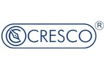 Логото на Cresco със стилизирана конска глава в кръгъл геометричен дизайн.