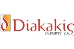 Лого на Diakakis Imports S.A. с червени и оранжеви елементи и модерна визия.