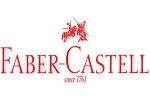 Лого на Faber-Castell с емблемата на червен рицар и надпис от 1761, символ на качество и традиция.