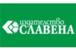 Логото на издателство Славена на зелен фон.