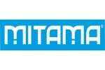 Логото на Mitama с плавен син и бял дизайн в минималистичен стил.