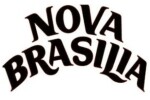 Логото на Nova Brasilia кафето с черни дебели букви на бял фон.