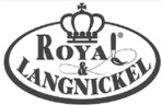 Лого на Royal & Langnickel с корона и изобразителни художествени материали.