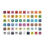 Акрилни маркери Deli EMK2 объл-скосен връх 60 цвята - Image 2